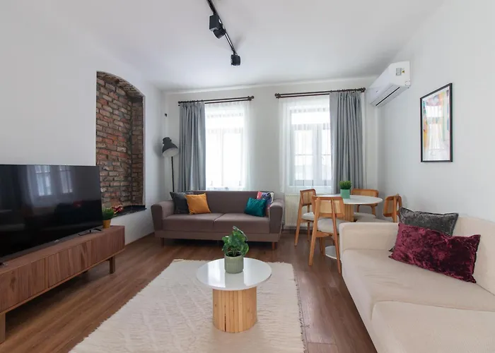 Bright Loft With 3 Bedrooms And Terrace In Galata Apartmán