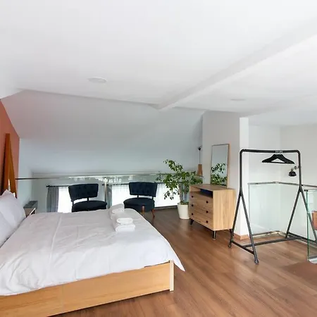 Bright Loft With 3 Bedrooms And Terrace In Galata Апартаменты